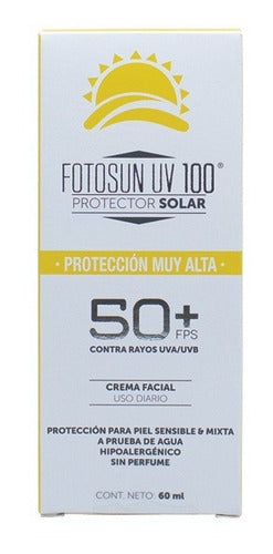 Protector Solar Facial Fotosun Uv 100 60ml Fps 50+ Six Pack