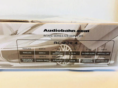 Amplificador Audiobahn De 4 Canales 2400w Mod. Ac1200.4