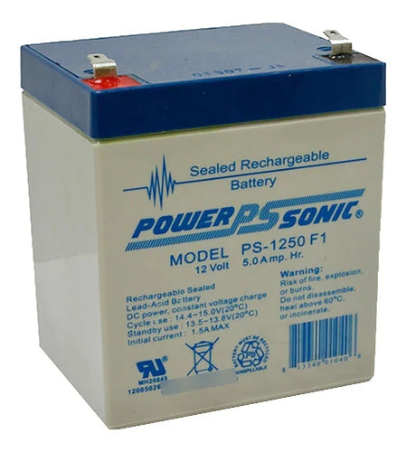 Batería Ps1250 F1&f2 Power Sonic 12 Voltios 5 Ah Recargable