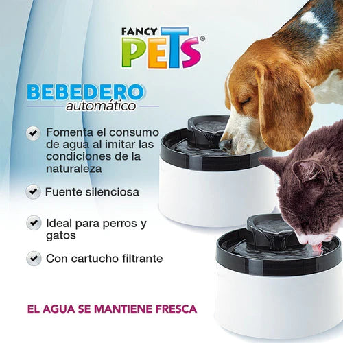 Bebedero Automático Perro O Gato Fuente De Agua 2l C/filtros