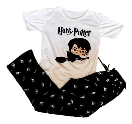 Pijama Harry Potter 4 Piezas Mujer