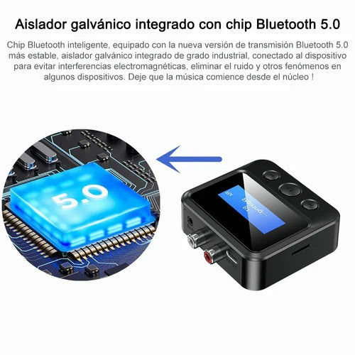 Bluetooth 5.0 Receptor/transmisor Adaptador Inalámbrico Lcd