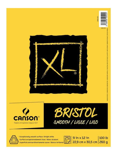 Cuaderno De Dibujo Canson Xl Papel Bristol Blanco 22.9x30cm