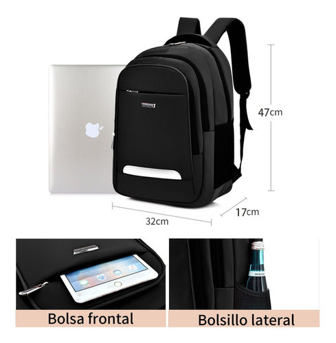 Mochila Impermeable Para Laptop De 15.6in De Escolar Viaje